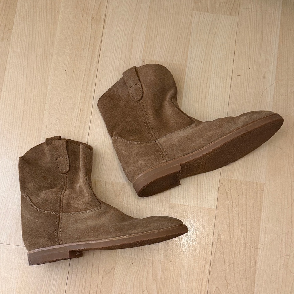 Re/Done Brown Suede Ankle Boots